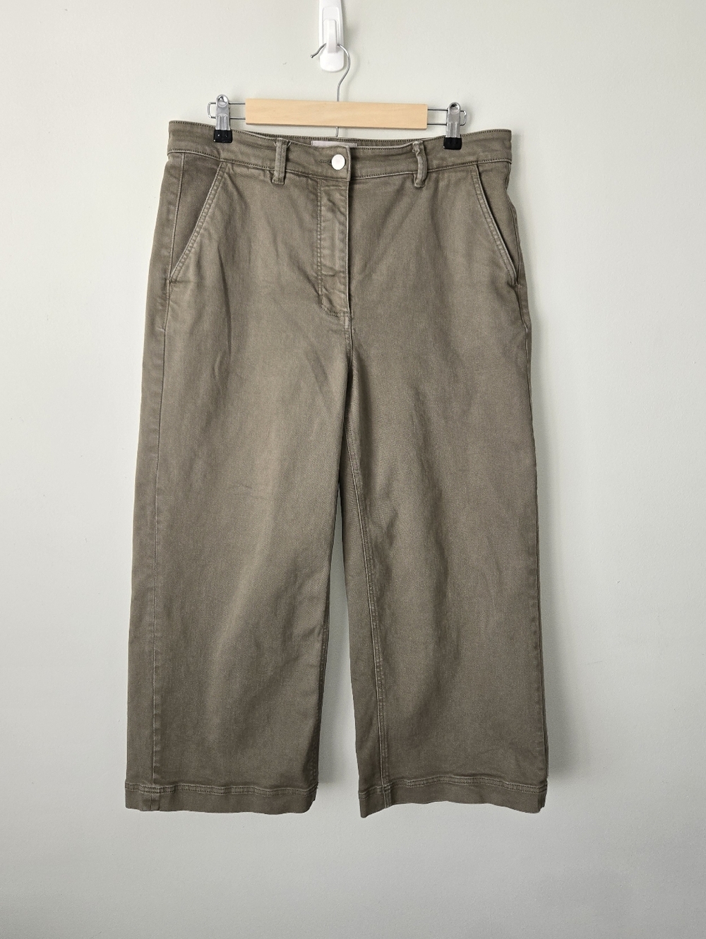 Everlane Cropped Wide Leg High Waist Pants